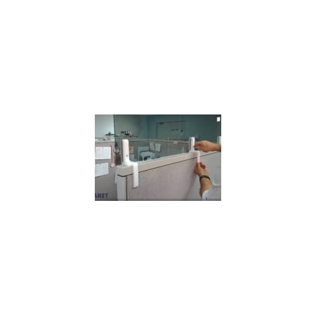 Professional Plastics Clamping Mount Only - Black Color, Cubicle Sneeze Guard Mount Each FABCUBEEXTENDBLACK